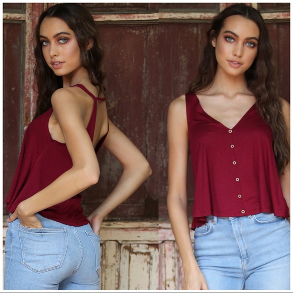 SOFT STRETCH LIGHTWEIGHT RED KNIT  LOW SLUNG BACK - Picture 11 of 13